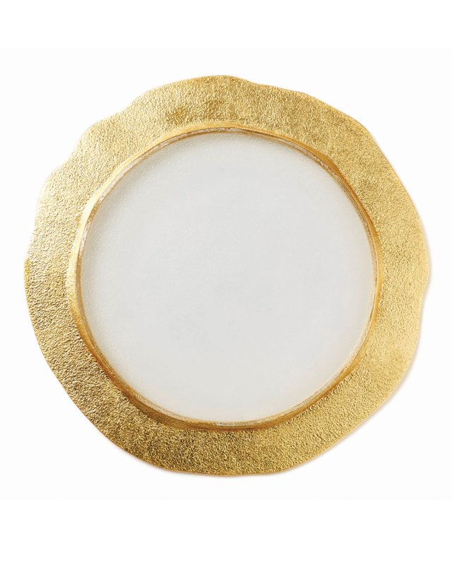 Rufolo Glass Organic Charger, Gold