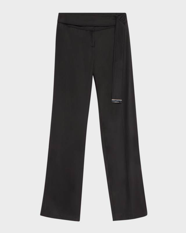 The Ashton Belted Straight-Leg Pants