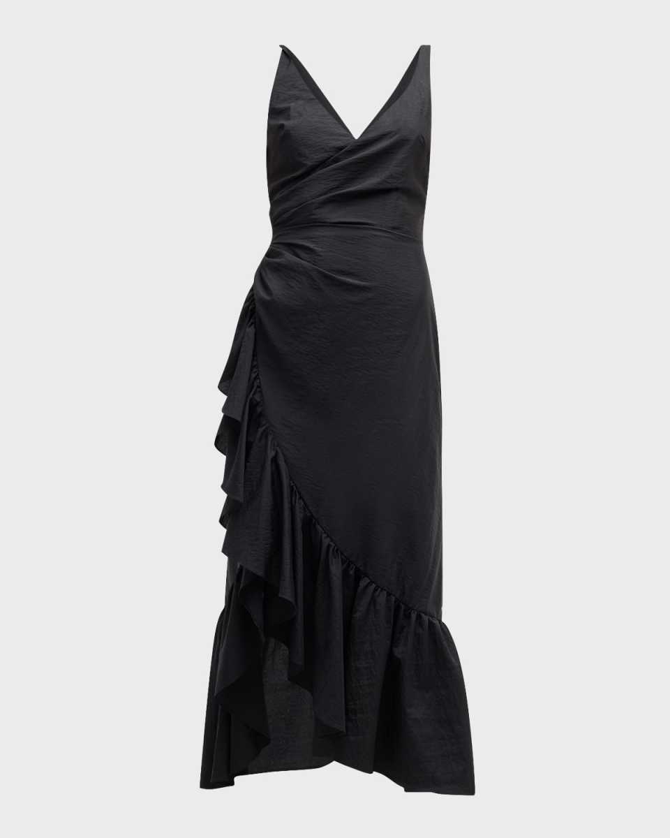 Mimi Sleeveless Midi Wrap Dress