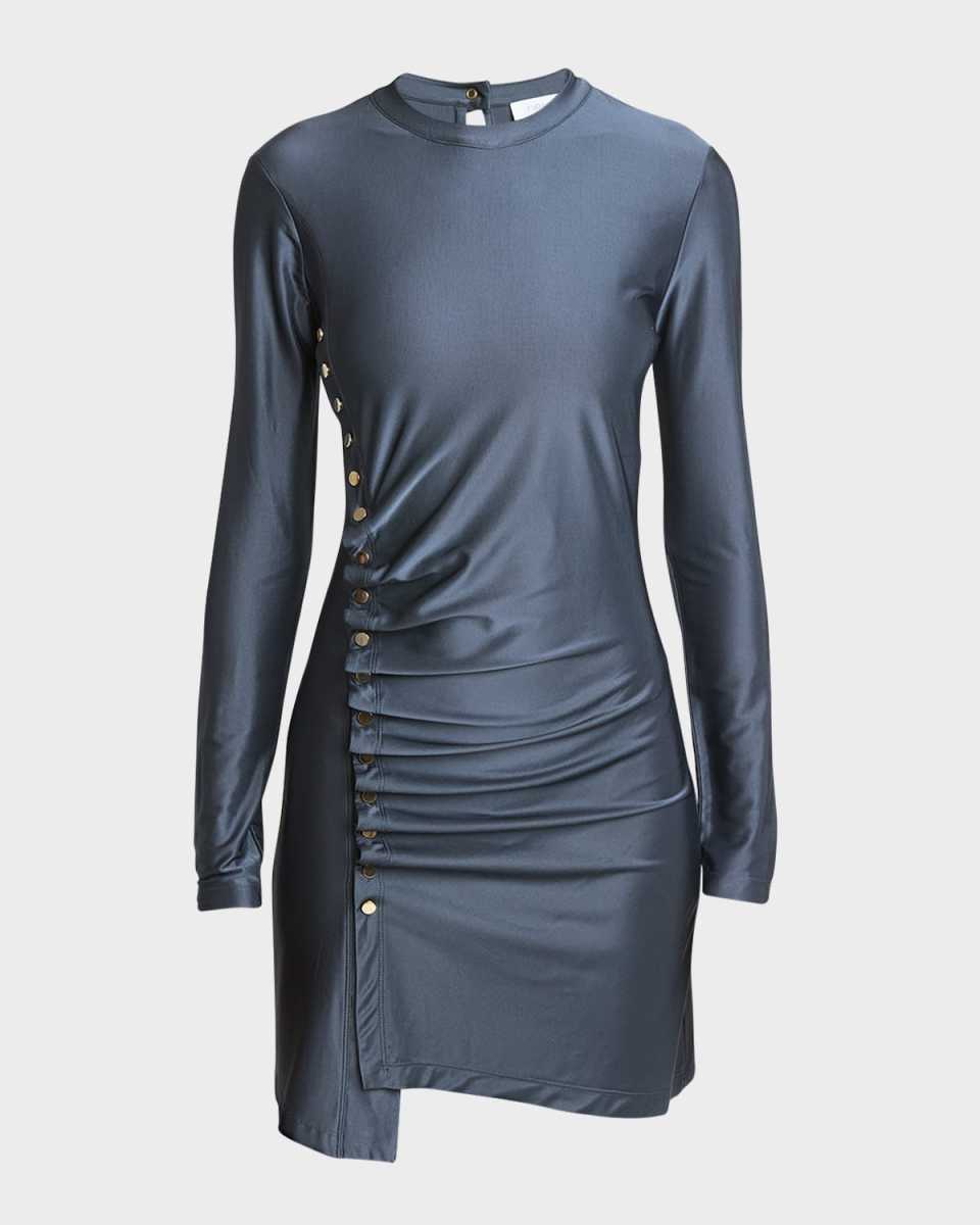 Asymmetric Jersey Mini Dress
