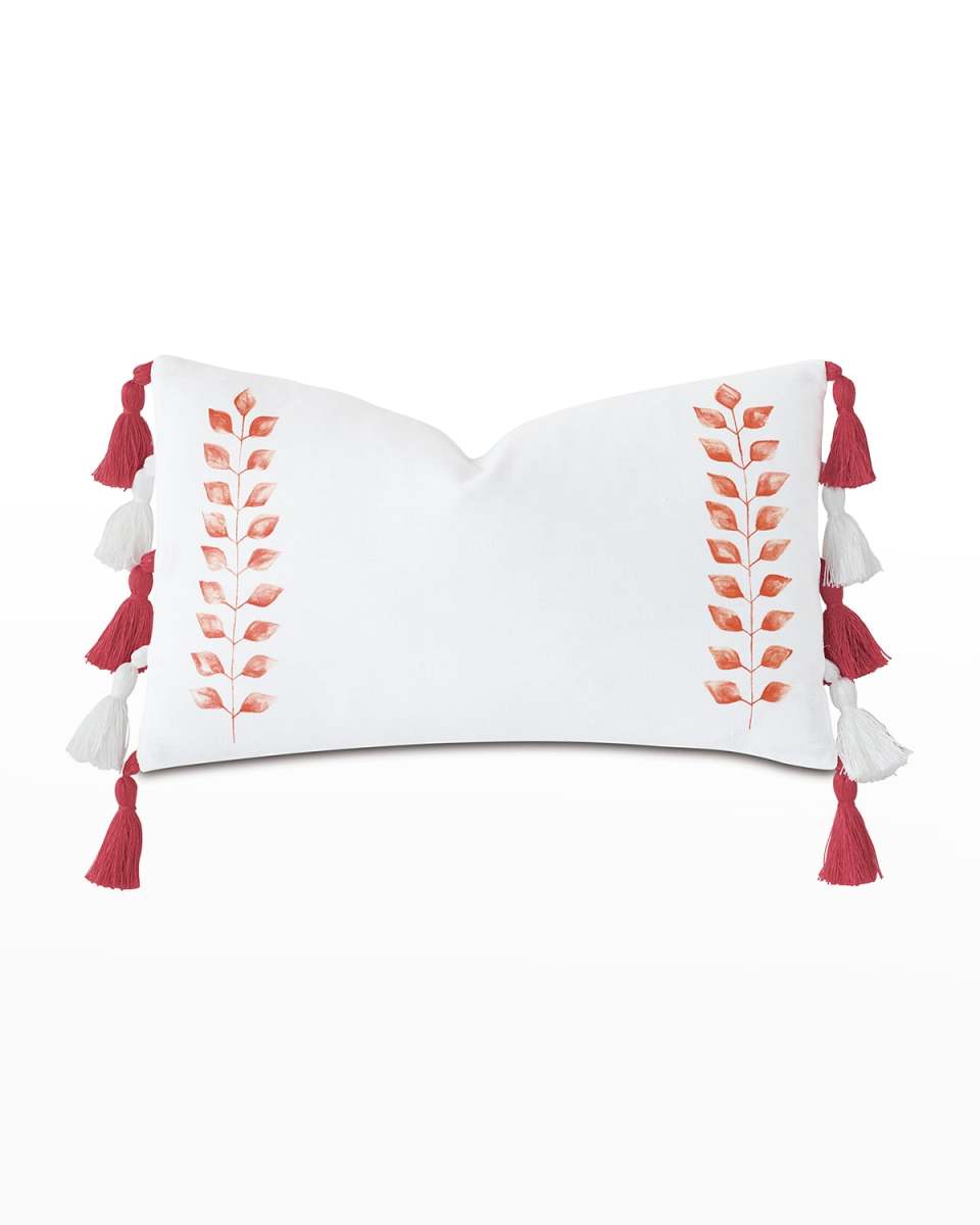 St. Barths Painted Decorative Pillow, 13" x 22"