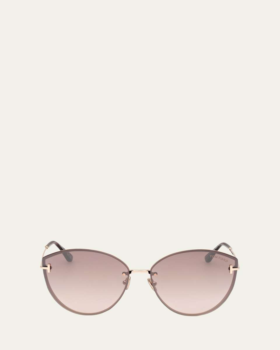 Evangeline Metal Cat-Eye Sunglasses