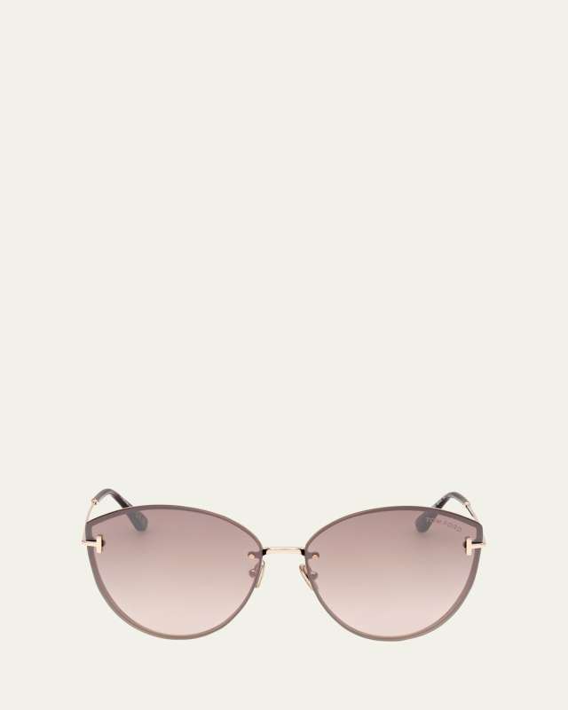 Evangeline Metal Cat-Eye Sunglasses
