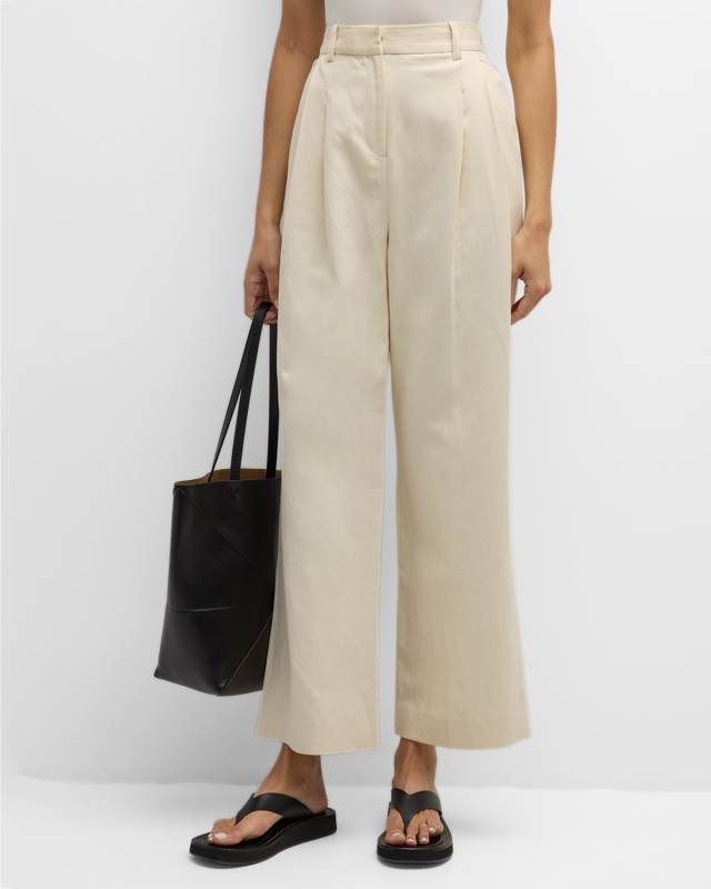 Idai Pleated Wide-Leg Pants