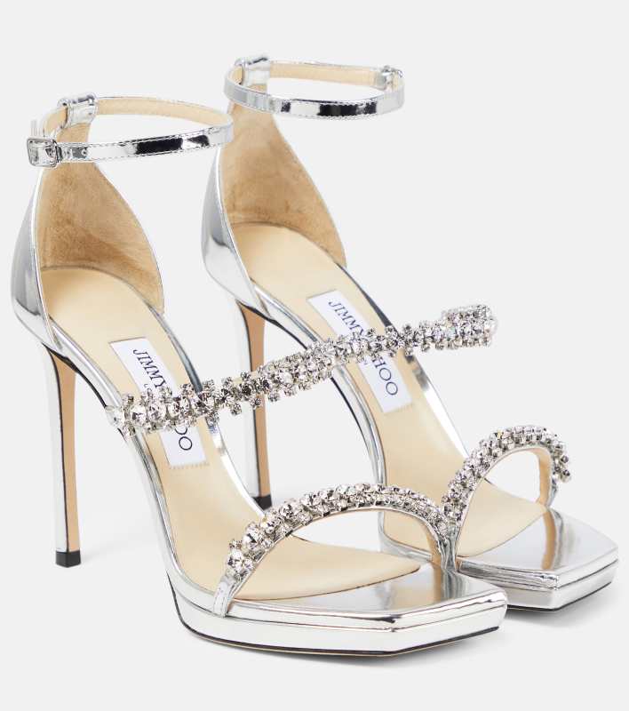 Jimmy Choo Bing 105 crystal-embellished sandals