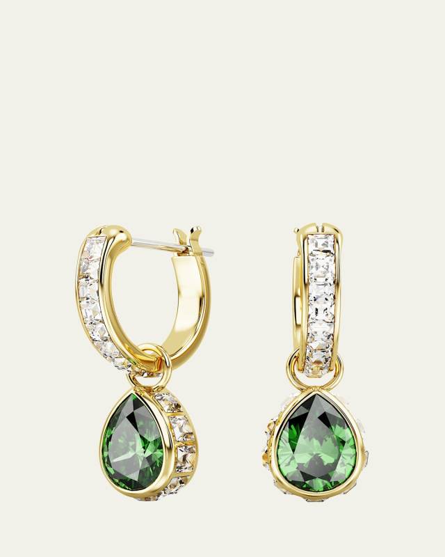 Stilla Gold-Tone Mix-Cut Crystal Hoop Earrings
