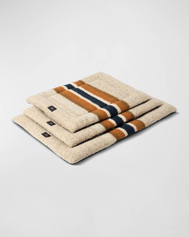 42" Striped Sherpa Pet Comfort Cushion