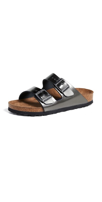 Birkenstock Arizona Soft Footbed Sandals Metallic Anthracite