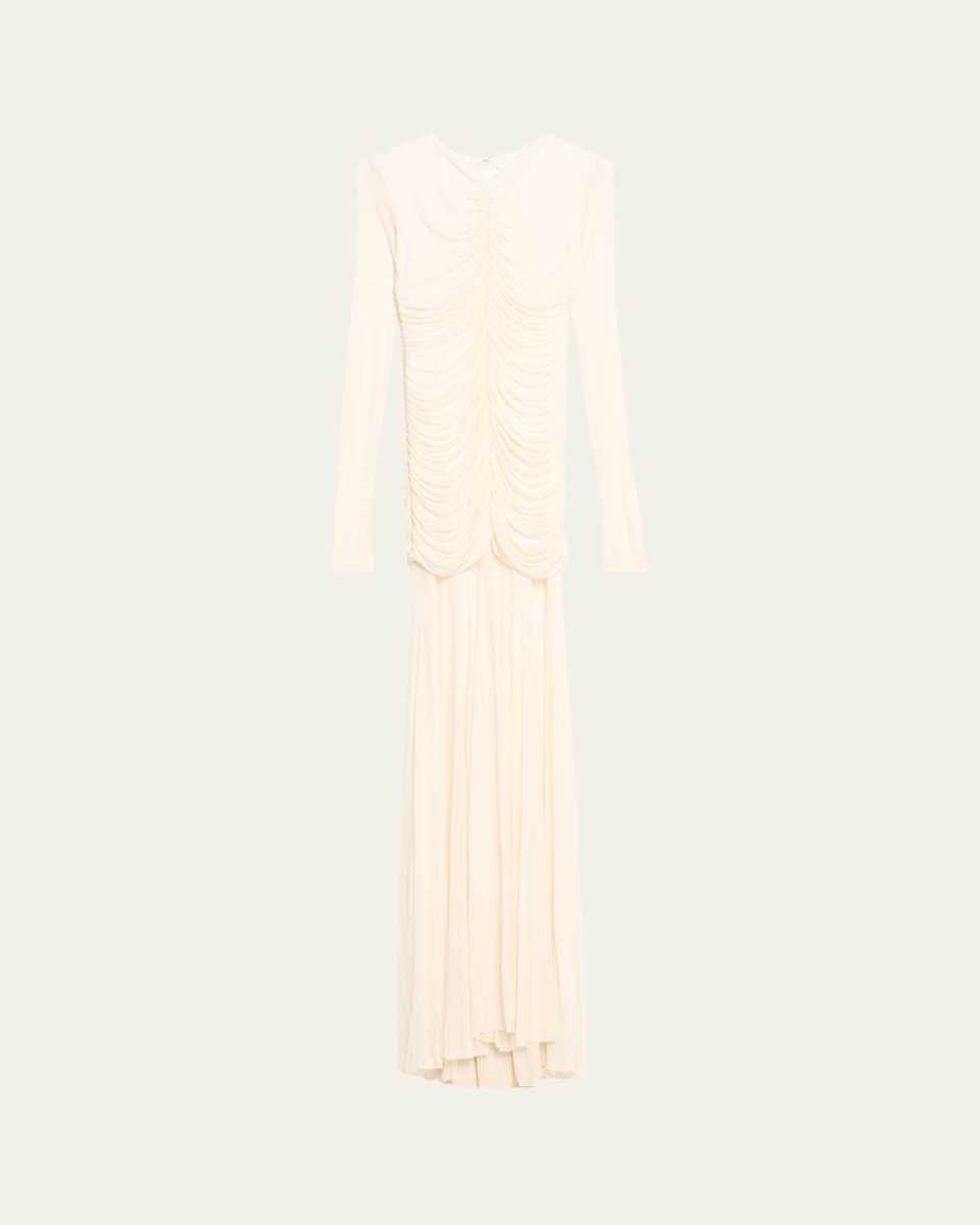 Fawn Ruched Column Gown