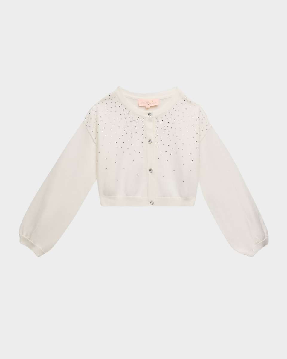 Girl's Embellished Holiday Cardigan, Size 2-11
