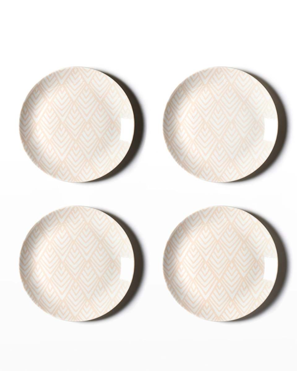 Layered Diamond Dinner Plates, Set of 4