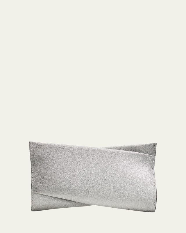 Loubitwist Small Clutch in Glittered Leather