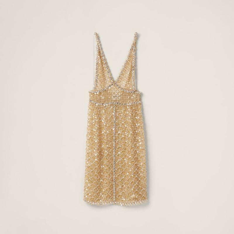 MIU MIU Embroidered organza dress