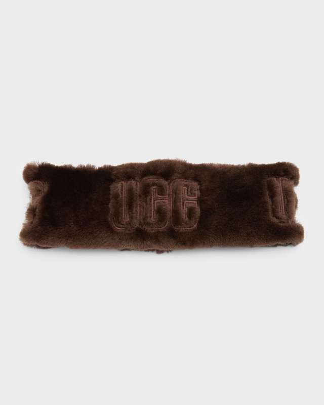 Exposed Logo Sheepskin Headban