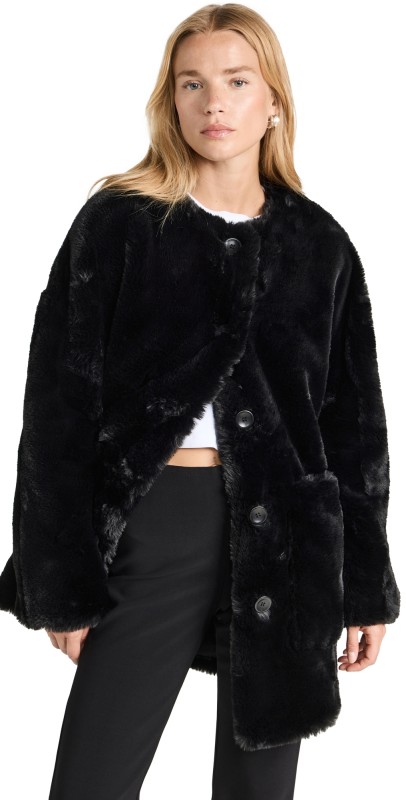 Proenza Schouler White Label Penelope Coat Black