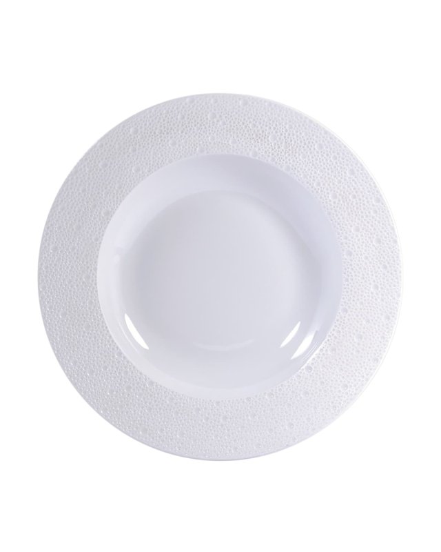 Ecume White Rim Soup Bowl, 9"