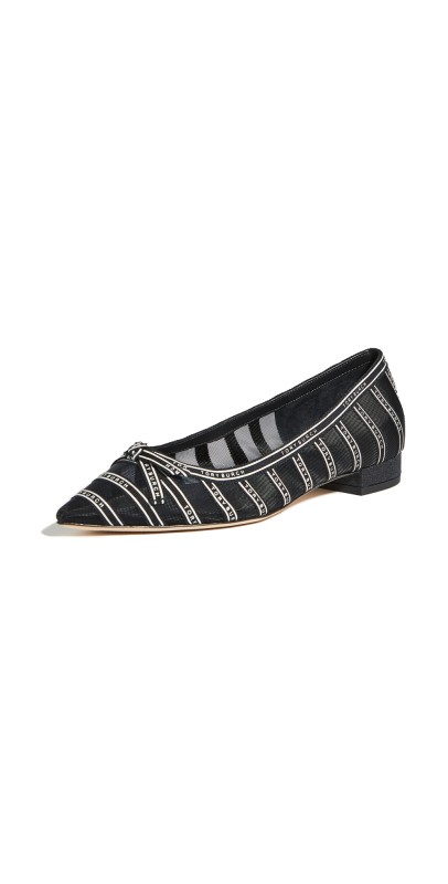 Tory Burch Penelope 20mm Mesh Flats Navy/Navy/Ivory