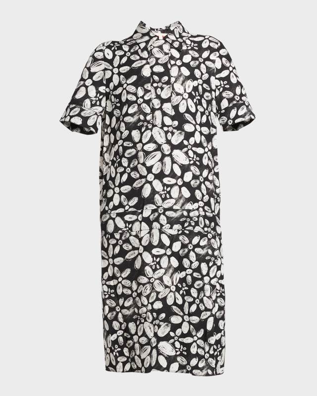 Floral Print Midi Shirtdress