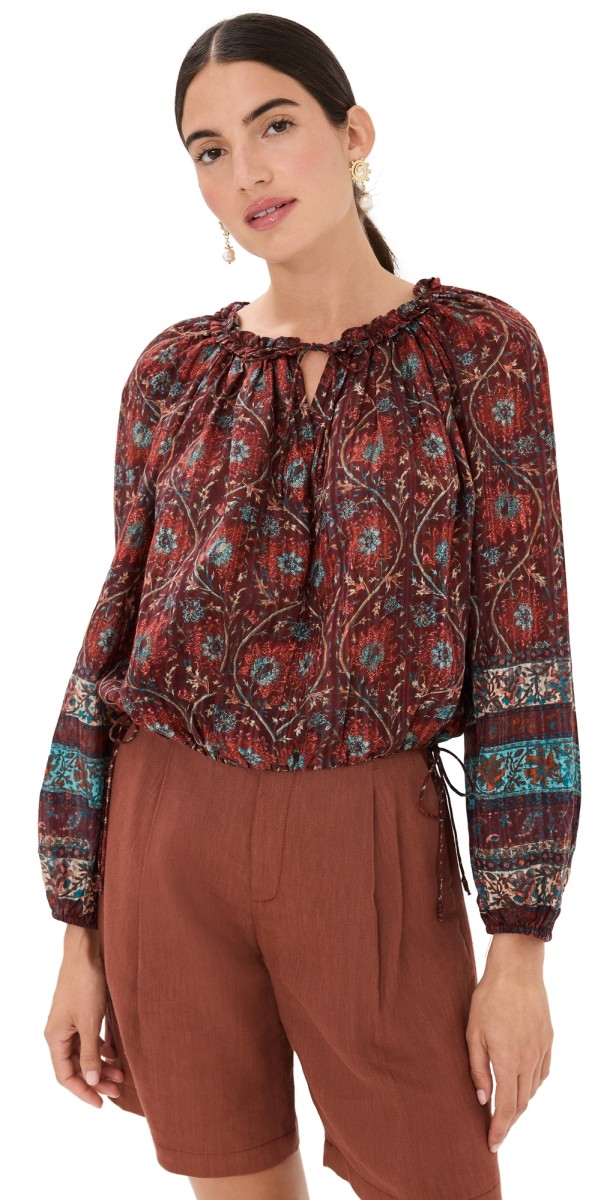 Ulla Johnson Silva Blouse Pomegranate
