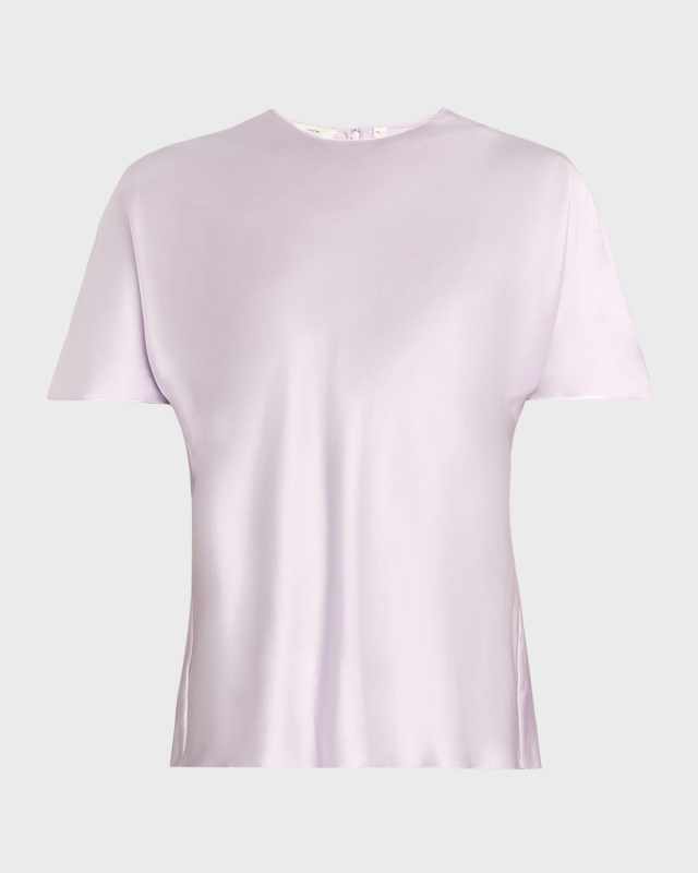 Bias Silk Satin T-Shirt